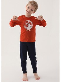 Resim Rolypoly Roly Poly 3205 Moon Erkek Çocuk Uzun Kol Pijama Takım 001 