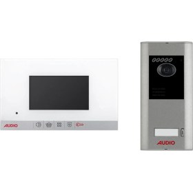 Resim AUDIO 4,3'' GÖRÜNTÜLÜ VİLLA SET BUS PLUS BEYAZ MEKANİK BUTON 