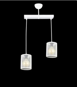 Resim Ikili Slindir Model Modern Sarkıt Avize E 