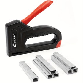Resim EZARC 1 Adet Hafif Hizmet Manuel Zımba Tabancası, 1200 Zımba, Kaymaz Sap, JT21 Zımbalarına Uygun, 1/4", 5/16", 3/8" Döşeme, Marangozluk, El Sanatları, Kumaş DIY - Plastik Malzeme, Pil Gerektirmez 