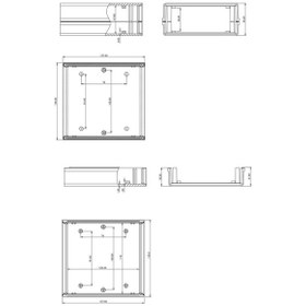 Resim Elektronik Proje Kutusu (Ölçüleri: 130X138X54Mm) - Siyah 
