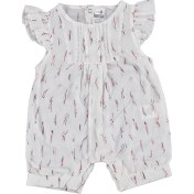 Resim Babyz Kız Bebek Dantel Detaylı Kısa Tulum 