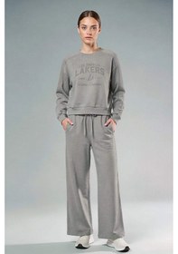 Resim Defacto Nba Los Angeles Lakers Wide Leg Cepli Geniş Paça Standart Boy Eşofman Altı F8217ax25wngr362 Gri-gr362 