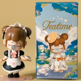 Resim Sevimli "Ormanlarda Rumo" Hayalperest Öğleden Sonra Çay Kız Serisi Bebek Figürü - Büyüleyici Ev Dekoru & Masa Süsü, En İyi Arkadaşlar ve Tatiller İçin Mükemmel Hediye, Düzenli Stillerle 1/12 Parça Set 