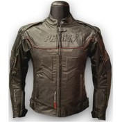 Resim Prosev Falcon Kadın 4 Mevsim Deri Motosiklet Montu Kahverengi 