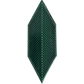 Resim Armada Çini 5x15 cm Çizgili Yaprak Desen Yeşil Çini Seramik Karo 