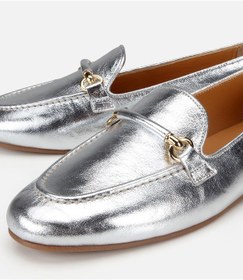 Resim Hotiç Kadın Deri Lame Metalik Klasik Loafer 01ayh321350a210 01ayh321350a210 