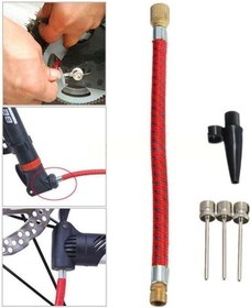 Resim Pompa İğne Başlık Seti Top Bisiklet Lastiği Şişirme İğneleri 