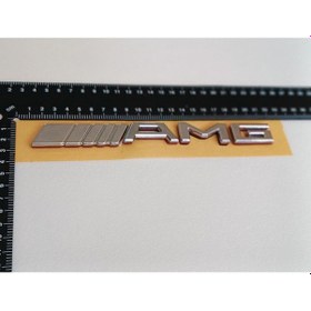 Resim Mercedes Mybach Özel Tasarım Amg Krom-kırmızı Bagaj Yazısı Üçgen Tip 3m 3d Abs 