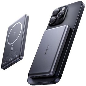 Resim Mc-4651 10000mah 20w Metal Ultra İnce Manyetik Kablosuz Powerbank - Si Siyah 