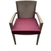 Resim Sandalye Minderi Koltuk Minderi Su İtici Güneşe Dayanıklı Sandalye Minderi 50x50x8 Bordo 4 Adet 