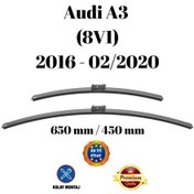 Resim Audi A3 8v1 2016 2017 2018 2019 2020 Uyumlu Ön Cam Muz Tipi Silecek Süpürgesi Seti 650/450mm Silbak 