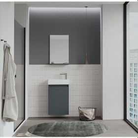 Resim Orka Conza 45 Cm Antrasit Banyo Dolabı Takımı Antrasit 