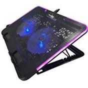 Resim Shuriken ES4-SAMUI Laptop Soğutucu Stant 5 Kademeli -2 Fan- RGB - 2 Port USB (15>17") 