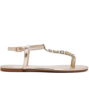Resim Women's Gold Stone Flip-Flop Sandals Derimod
