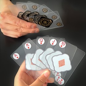 Resim Su Geçirmez Şeffaf Plastik Oyun Kartları - 2 Desteli, Yaratıcı Kristal Tasarım Poker Yetişkinler İçin, Dayanıklı PVC Malzeme, Zeka Oyunları ve Klasik Kart Oyunları, 14 Yaş ve Üzeri İçin Uygun 