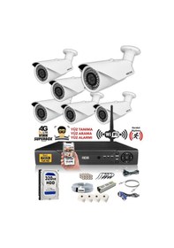 Resim IDS DS-2073HD-W-SET6-320 6 Kameralı 1080P Full HD 5 MP Sony Lensli Kamera Seti - 2073 