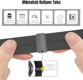 Resim GPACK Polar Ignite ile uyumlu Kordon Kayış d-buckle Mıknatıslı Silikon 20/jku, Koyu Gri 