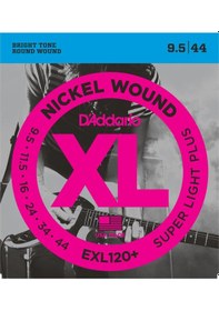Resim D'addario Exl120+ Xl Nickel Serisi Elektro Gitar Tel Seti Super Light Plus - 9.5-44 - Nickel Wound 