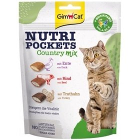 Resim Gimcat Nutri Pockets Country Mix Yetişkin Kedi Ödülü 150 G 