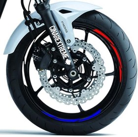Resim Russian Design Beyaz Mavi Kırmızı Rus Jant Şeridi Sticker 