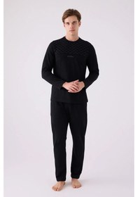 Resim Arnetta 3140 Uzun Kollu Erkek Pijama Takımı Siyah 