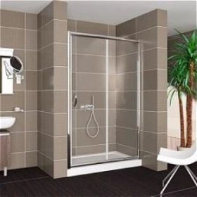 Resim Özel Duş Özelduş 100-130 cm Arası 1 Sabit 1 Açılır 5 mm Düz Temperli Cam Teknesiz 