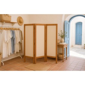 Resim pinoxi Ahşap Paravan 3 Kanatlı Oda Ayırıcı Dekor 