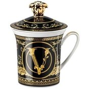 Resim Versace 30. Yıl Kapaklı Kahve Kupa Virtus Gala Black 