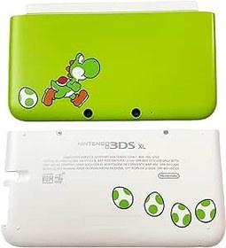 Resim 3DSXL Konut Kabukları Üst/Alt Kapak Plakaları Sınırlı Yeşil Değiştirme, Nintendo 3DS XL/LL 3DSLL Konsolu ile uyumlu, Yoshi Edition Dış A & E Yüz Kılıfı Ön Panel 2 ADET Set 