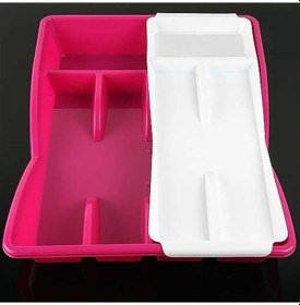 Resim Plastik Çekmece İçi Kaşıklık Dubleks İki Katlı Plastik Kaşıklık 