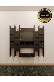 Resim rafineritasarım ELİPS Posta Kutusu MDF 12 ' Lİ SİYAH 