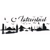 Resim İstanbul Silueti Temalı Oto-motor-laptop-duvar-dekor Tip 2 20 X 8 Cm 