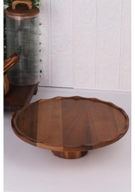 Resim Atby Akasya Pasta Standı Ahşap 