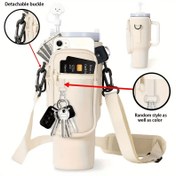 Resim 40 Oz Buzlu Bardak Tutucu Su Şişesi Taşıma Çantası Kolu Araç Montajlı Yalıtımlı Harfli Kupa Kılıfı, Tritan Lastik Su Şişesi, Spor ve Doğa Yürüyüşü İçin Bardak Kılıfı, 5 Farklı Kullanım Alanına Uygun - Okul, Açık Hava, Dağcılık, Ev, Yurt vb., Termal Kupa Kapağı | Çok Renkli Naylon Araç Bardaklık Uyumlu | "Daha Fazla İç" Motive Tasarım | Aile ve Arkadaşlar için Mükemmel Hediye 