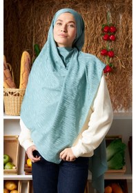 Resim Mirsoy Scarf Ritmik Desen Pamuk Jakar Şal Mint 