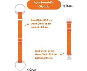 Resim Temel Valiz Üstü Çanta Sabitleme Kemeri ve Çanta Asma Askısı Seti Turuncu Renk 