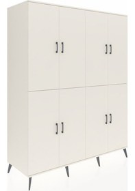 Resim Kronos Gardrop 8 Raflı 8 Kapaklı 176x59x221 Aytaşı-aytaşı/antrasit Aytaşı/antrasit 