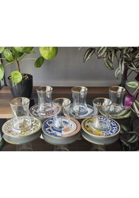 Resim Konyax Çay Seti 12 Parçalık 6 Kişilik Karma Mıx Renkli 