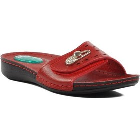 Resim Ayakmod 6808 Kırmızı Topuk Jel Destekli Kadın Terlik 001 