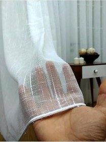 Resim Ev Depo Home Şantuk Keten Tül Perde Pilesiz Düz Dikim Ekstrafor Büzgü Tek Kanat MNTKTNSNTKEKSTRFR, Ekru, 70 x 200 