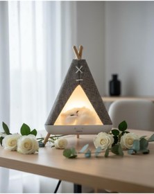 Resim Geox Tent Shape Kedili Masa Lambası, Gece Lambası, Abajur 