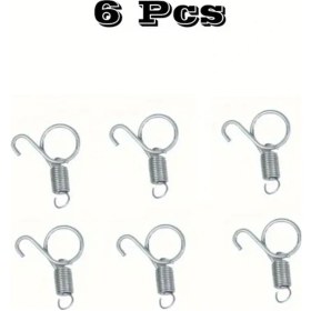 Resim Gateesat 6 Parça Alüminyum Kuş Kafesi Yaylı Kanca Küçük Boy Güvenli Tutturucu 