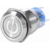 Resim Huiliang 19mm Paslanmaz Beyaz Led 12-24v 