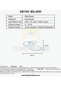 Resim Tt305-2-By Tt Aydınlatma Mat Beyaz 2 Li Led Avize 