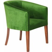 Resim 3A Mobilya Zümrüt Yeşili Oval Berjer 