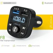 Resim F8 Bluetooth Fm Transmitter & Araç Çakmaklık Şarjı Etiget