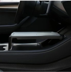 Resim Honeybeeshop Tesla Model Y Model 3 2021 2022 2023 Gri Evrensel Kendinden Kaydırmaz Konsol Masası 