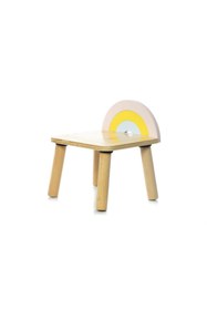 Resim LAYKİDS Çocuk Ahşap Tabure Aktivite Sandalyesi Gökkuşağı 32x30x28 