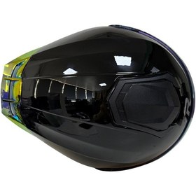 Resim Rivox R1 Revo Kapalı Motosiklet Kaskı Parlak Siyah 